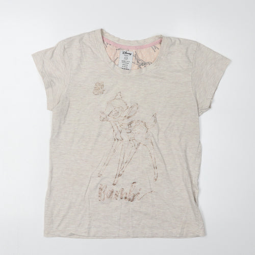 Disney Women Beige Bambi Pyjama Top Size S