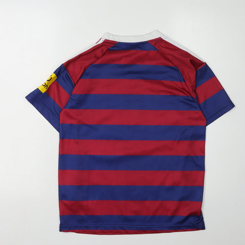 Adidas Boys Multicoloured Striped Jersey T-Shirt, 8 Years