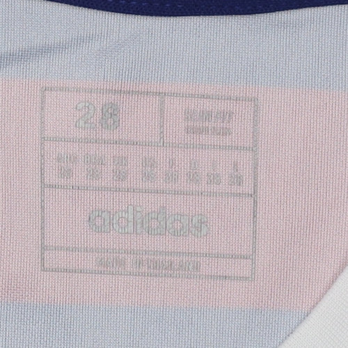 Adidas Boys Multicoloured Striped Jersey T-Shirt, 8 Years