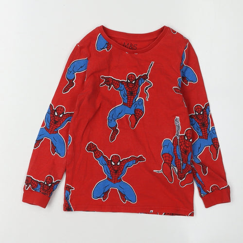 Marks and Spencer Spider-Man Boys Red Pyjama Top 3-4 Years