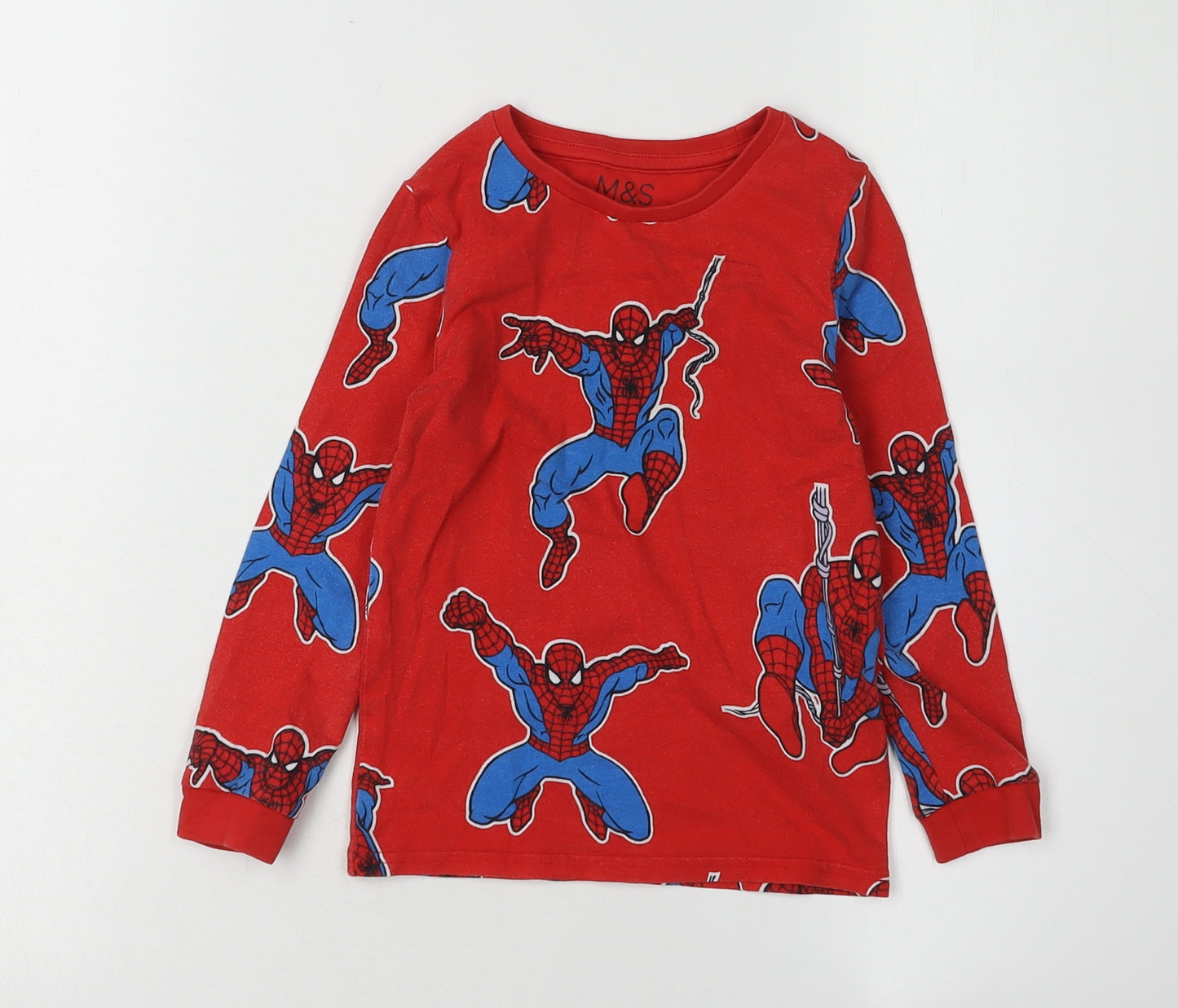 Marks and Spencer Spider-Man Boys Red Pyjama Top 3-4 Years