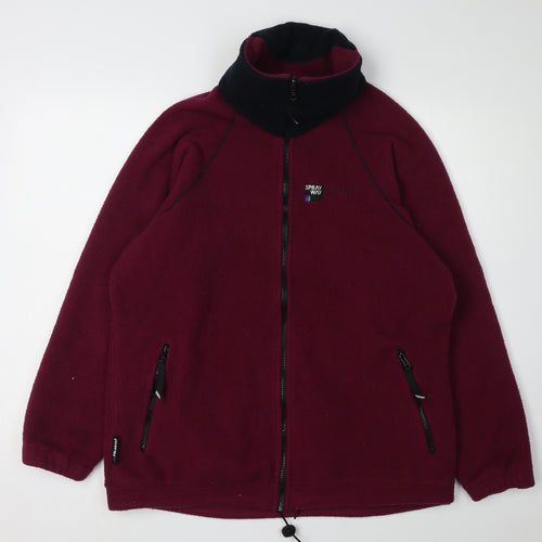 Sprayway Unisex Red Fleece Jacket L Full Zip Outdoor