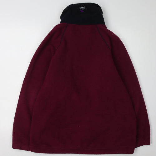 Sprayway Unisex Red Fleece Jacket L Full Zip Outdoor