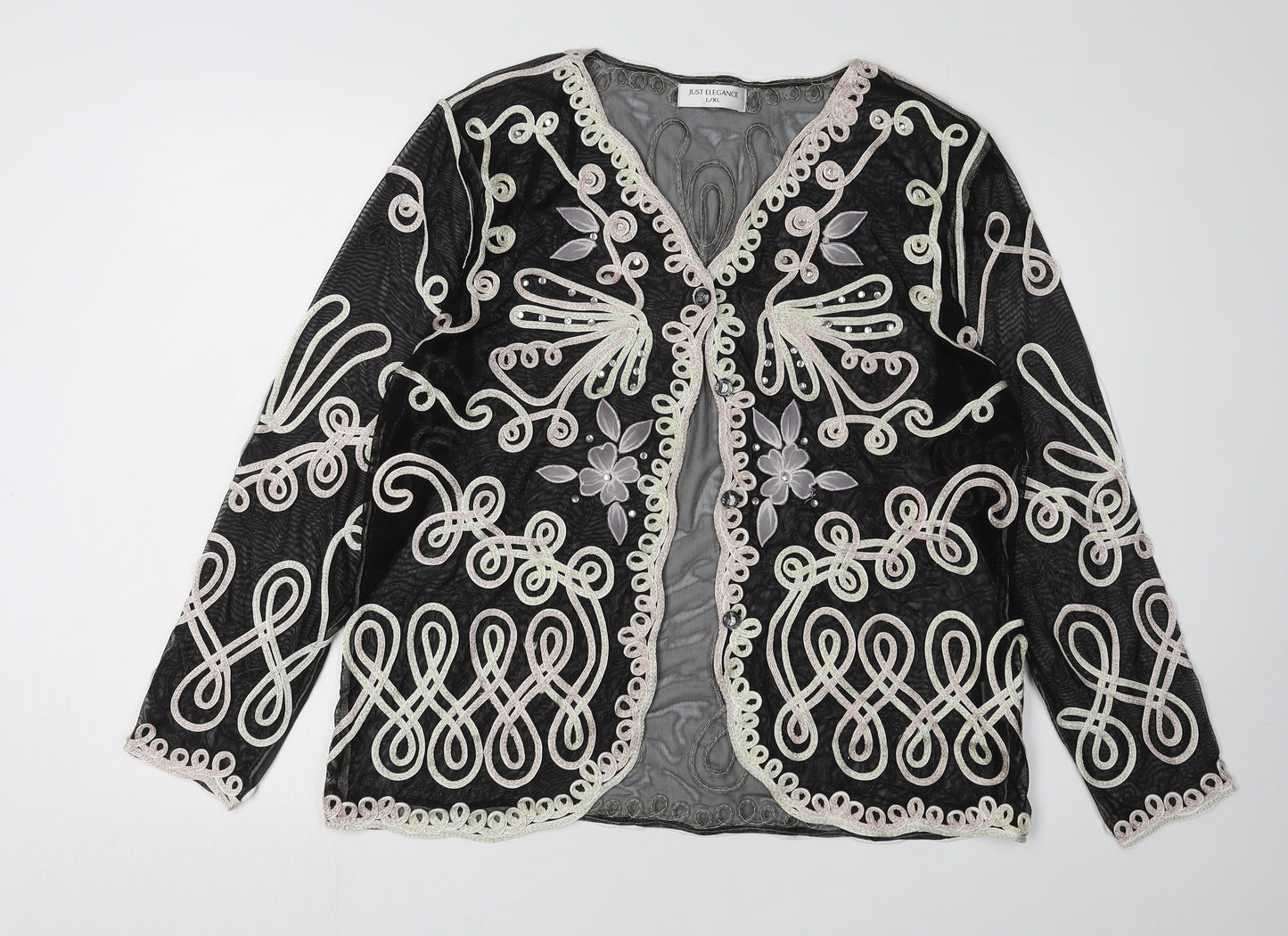 Just Elegance Women's Black Cardigan - L/XL