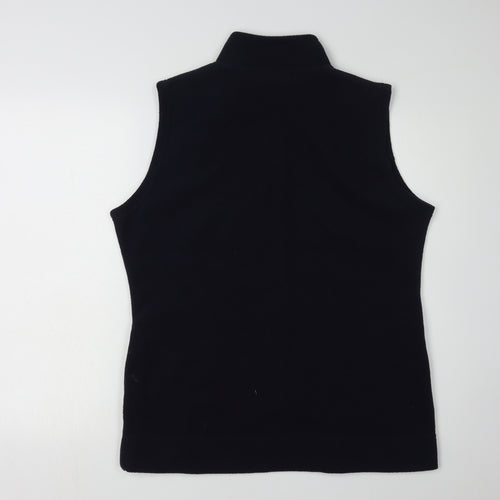 EWM Women's Black Fleece Waistcoat M - Full Zip Sleeveless