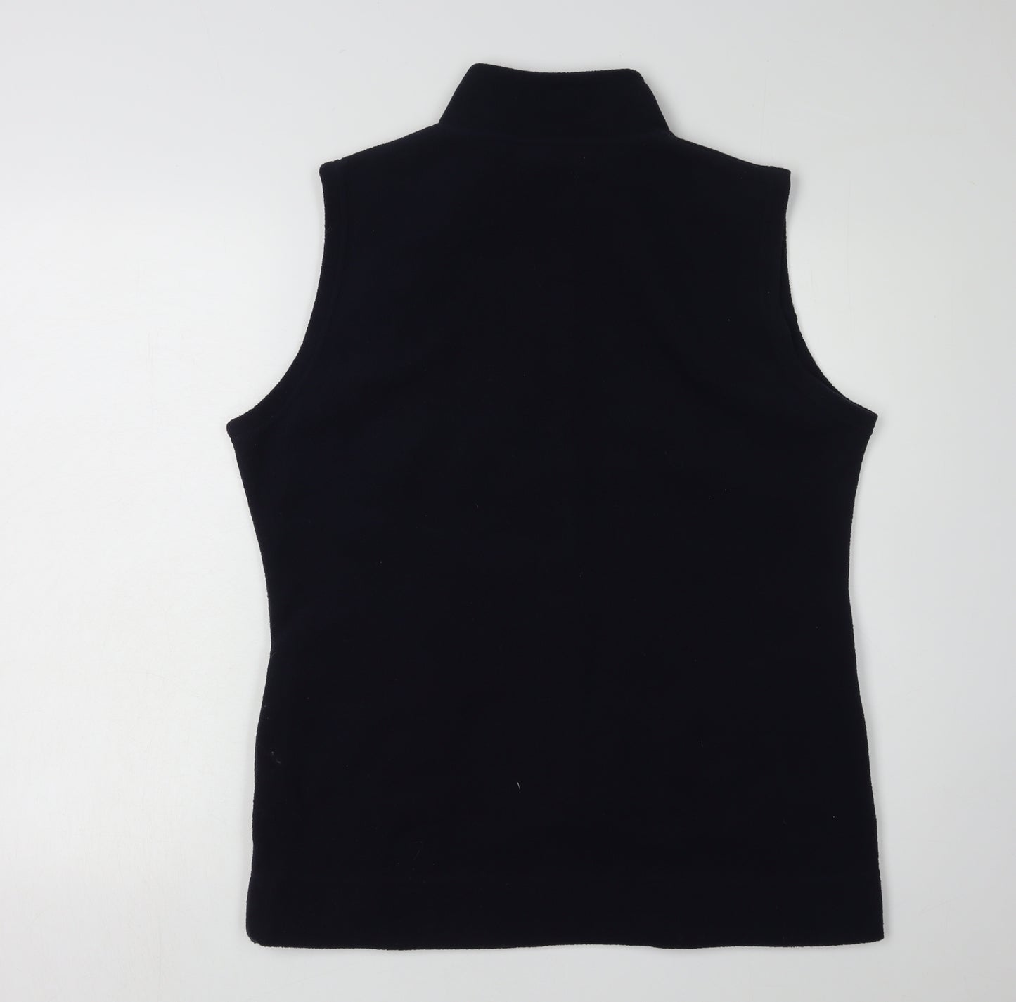 EWM Women's Black Fleece Waistcoat M - Full Zip Sleeveless
