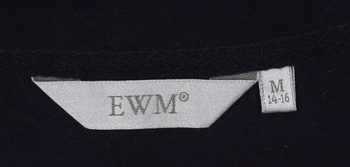 EWM Women's Black Fleece Waistcoat M - Full Zip Sleeveless