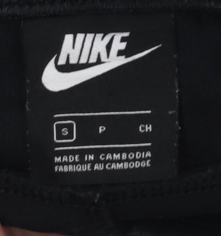 Nike Men's Black Joggers S - Casual Cotton Blend