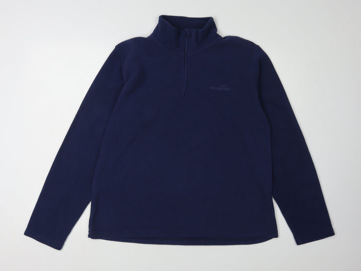 Freedom Trail Women's Blue Fleece Pullover Hoodie, Size 14