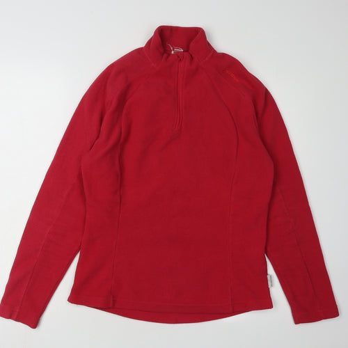 Decathlon Women's Red Mock Neck Fleece Sweatshirt Size 12