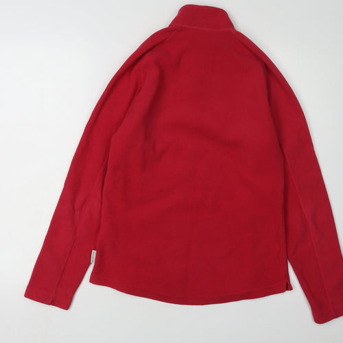 Decathlon Women's Red Mock Neck Fleece Sweatshirt Size 12