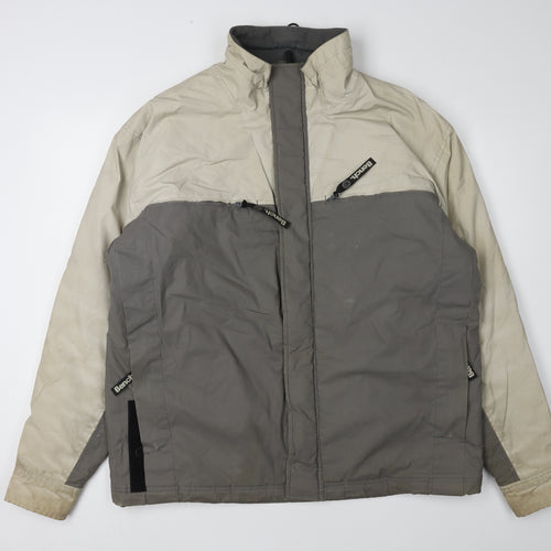 Bench Men's Beige Parka Jacket - Size L, Casual Comfort
