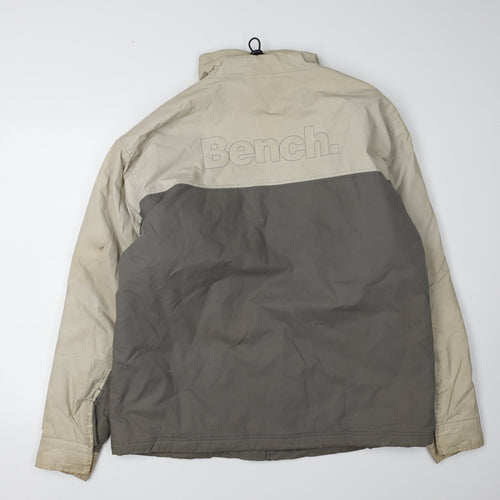 Bench Men's Beige Parka Jacket - Size L, Casual Comfort