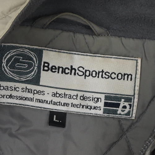 Bench Men's Beige Parka Jacket - Size L, Casual Comfort