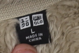 Uniqlo Women's Beige Hooded Jacket Size L Fleece Winter