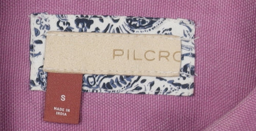 Pilcro Women's Pink Long Sleeve Button-Up Shirt