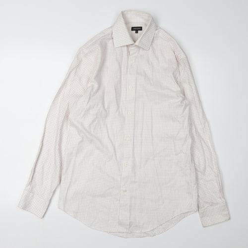 Jaeger Men's Check Long Sleeve Cotton Shirt - Size 14.5