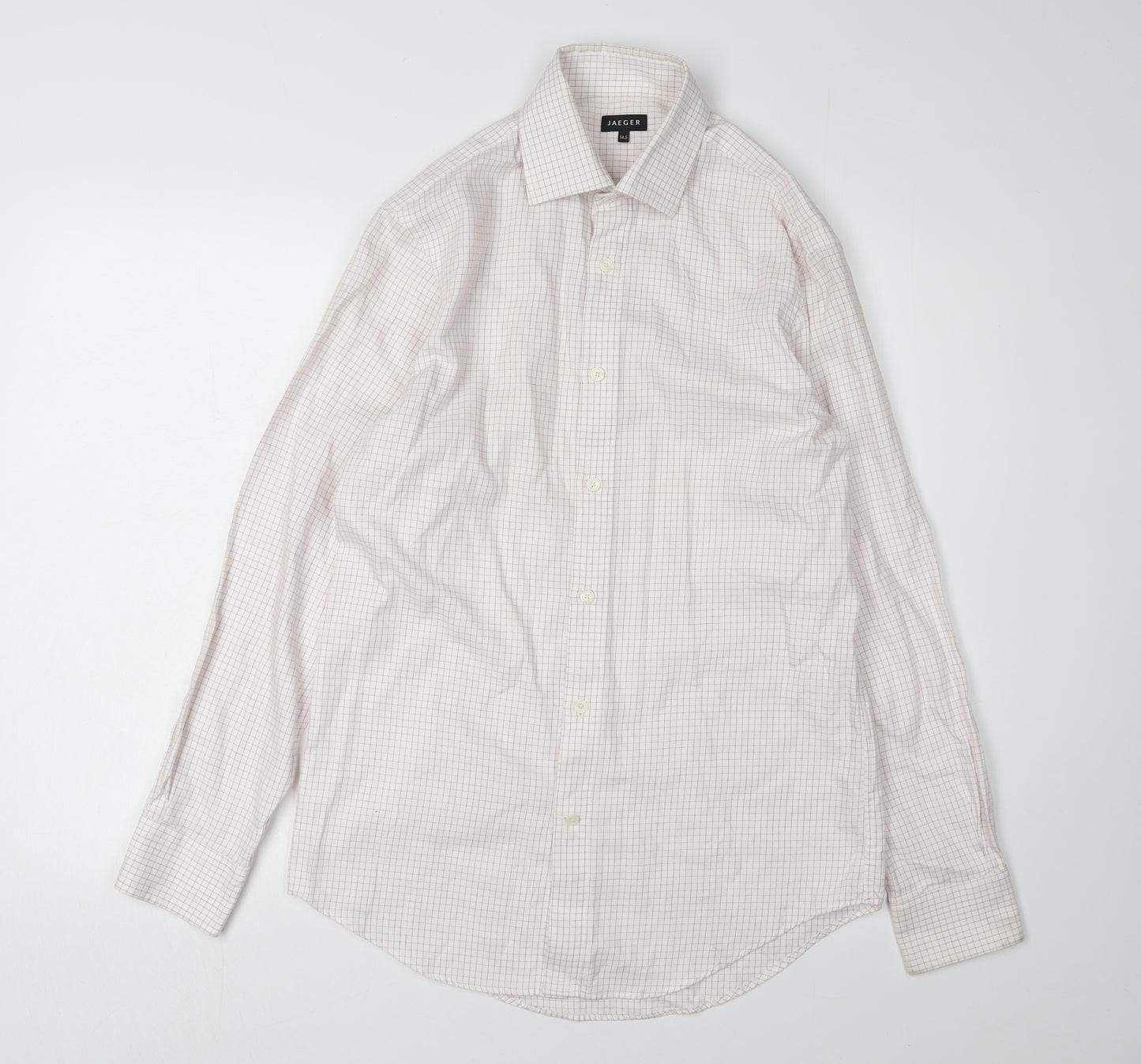 Jaeger Men's Check Long Sleeve Cotton Shirt - Size 14.5