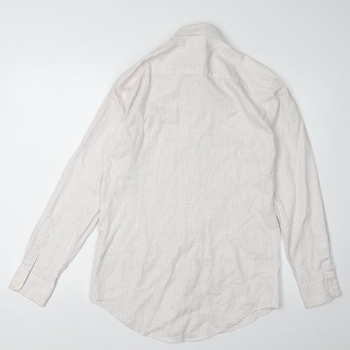 Jaeger Men's Check Long Sleeve Cotton Shirt - Size 14.5