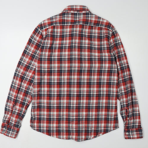 Lee Men's Multicoloured Plaid Button-Up Shirt M