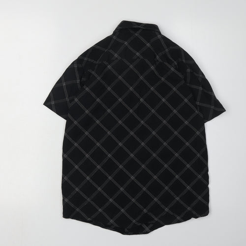 Debenhams Boys Black Check Button-Up Shirt 11-12 Years