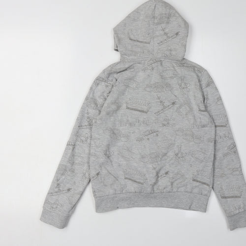M&Co Girls Grey 'Friends' Hoodie 10 Years Casual Graphic Print