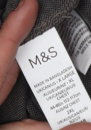 Marks and Spencer Men's Grey XL Polo Shirt