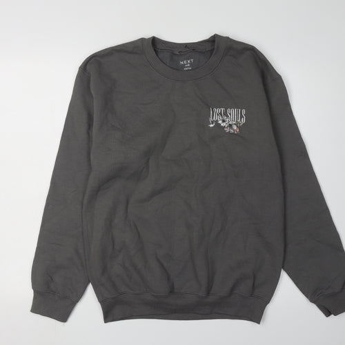 Next Men's Black S Skull Graphic Sweatshirt