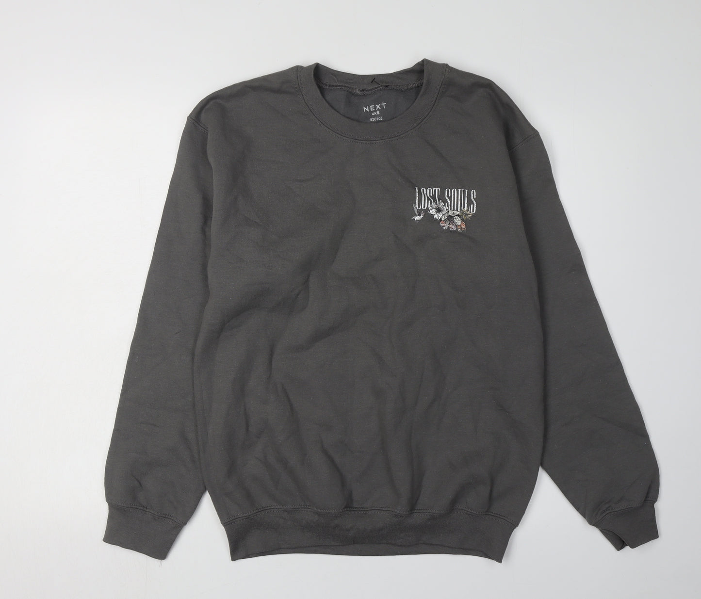 Next Men's Black S Skull Graphic Sweatshirt