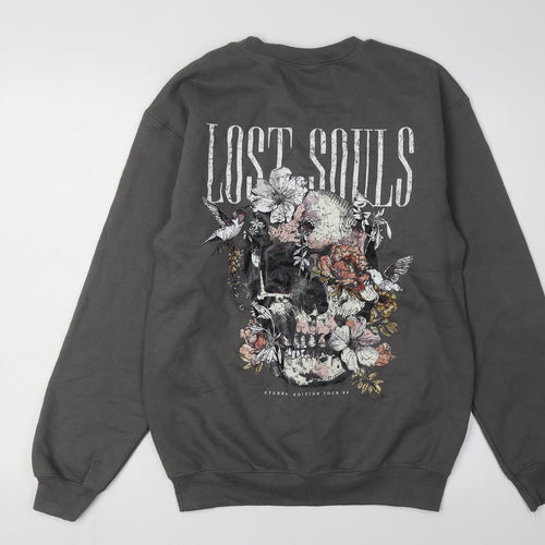 Next Men's Black S Skull Graphic Sweatshirt