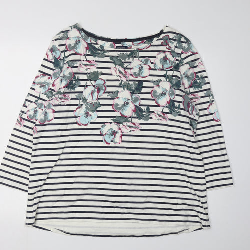 Joules Women's Multicoloured 3/4 Sleeve Top Size 20