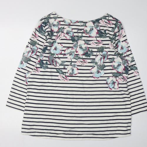 Joules Women's Multicoloured 3/4 Sleeve Top Size 20