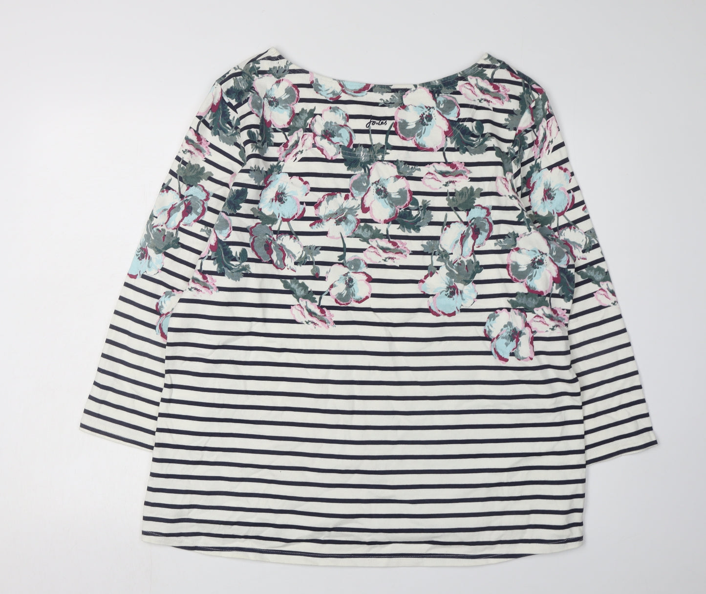 Joules Women's Multicoloured 3/4 Sleeve Top Size 20