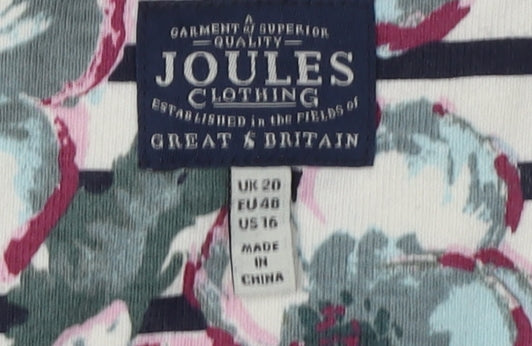 Joules Women's Multicoloured 3/4 Sleeve Top Size 20