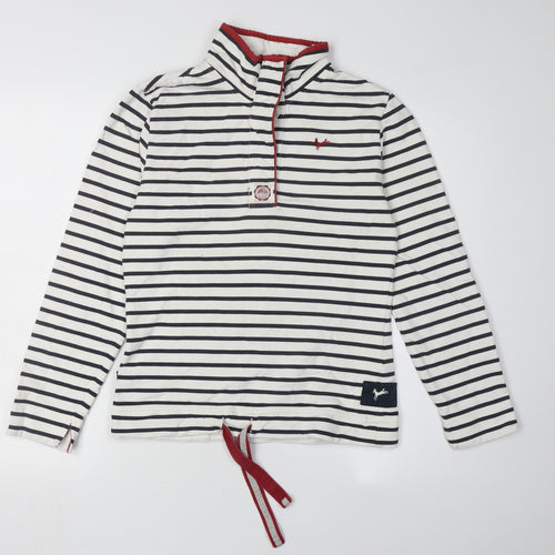 Joules Women's XS Black Striped Sweatshirt, Classic