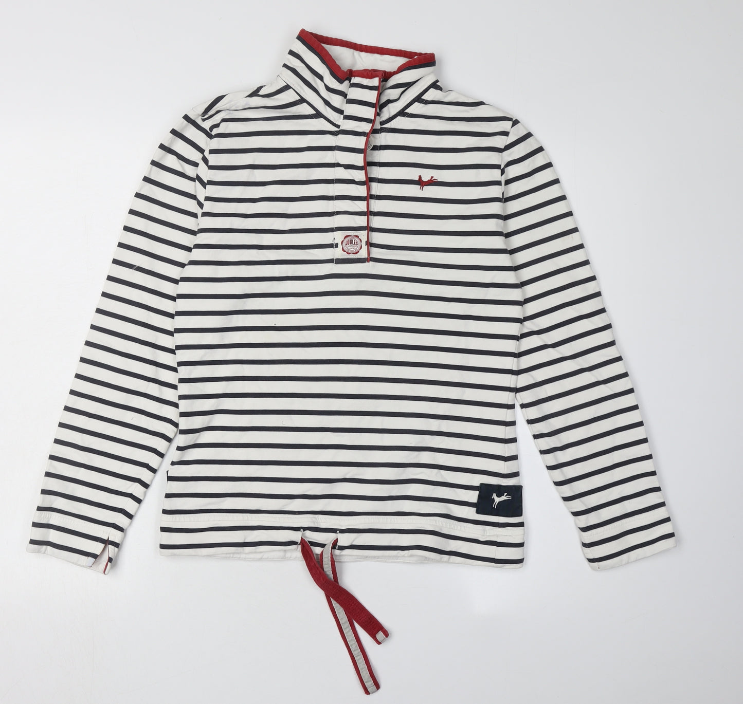 Joules Women's XS Black Striped Sweatshirt, Classic