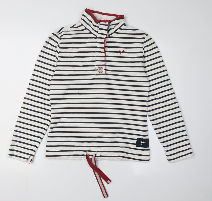 Joules Women's XS Black Striped Sweatshirt, Classic