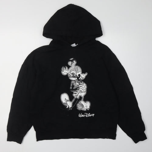 Disney Unisex Black Pullover Hoodie 2XS with Logo