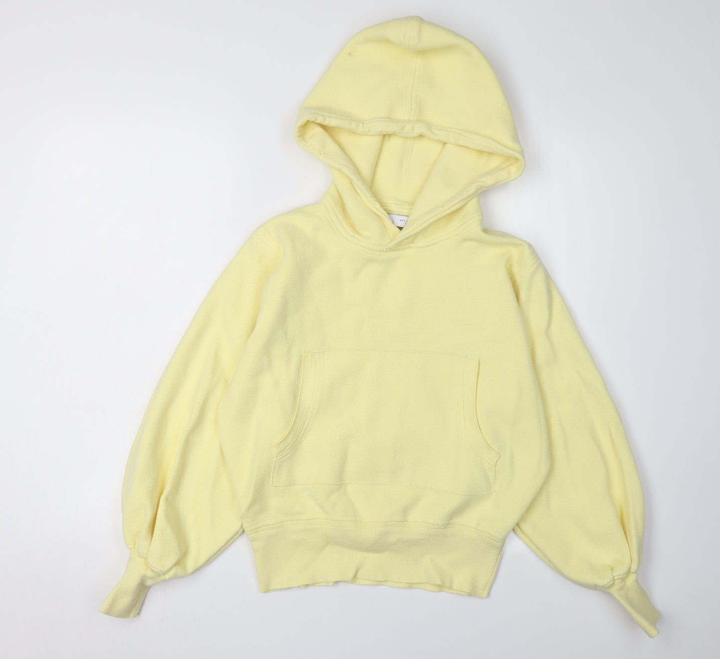Zara Women's Yellow Pullover Hoodie - Size S