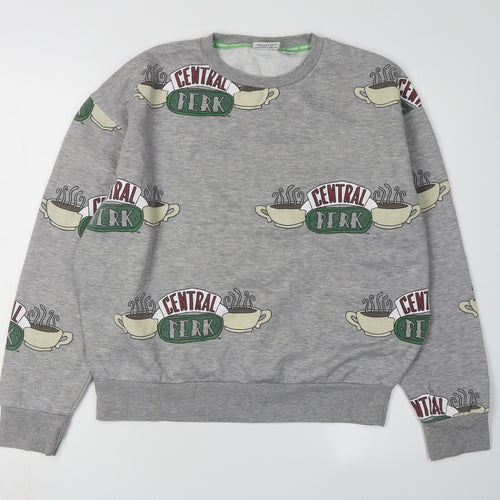 Friends Grey Graphic Logo Unisex Sweatshirt - Size S