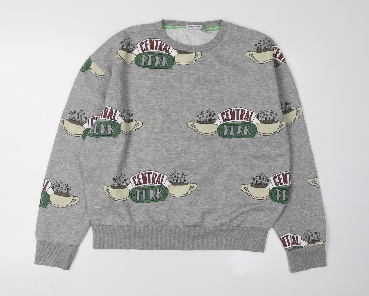 Friends Grey Graphic Logo Unisex Sweatshirt - Size S