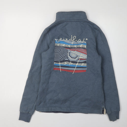Weird Fish Women's Blue Pullover Sweatshirt Size 8