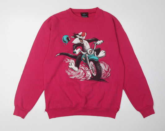 Front view of Garmentgraphics unisex red pullover sweatshirt m