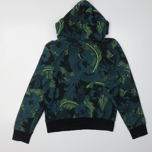 Adidas Unisex Black Floral Hoodie Size 10