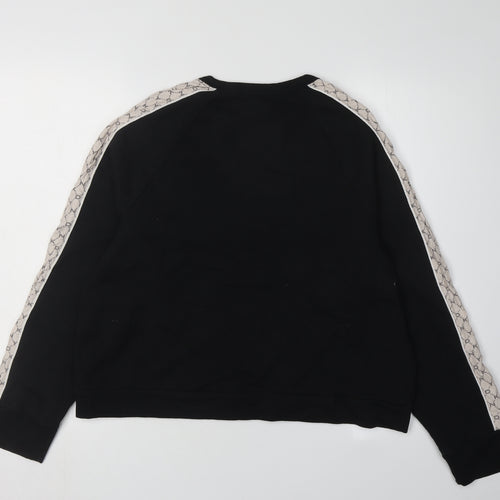 DKNY Women's Black Sweatshirt M - Casual Raglan Sleeve