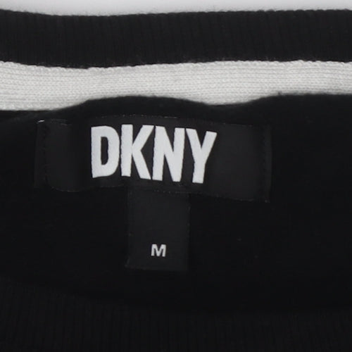 DKNY Women's Black Sweatshirt M - Casual Raglan Sleeve