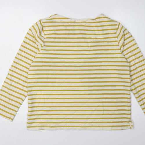 Joanie Women's Yellow Striped Dinosaur T-Shirt, M