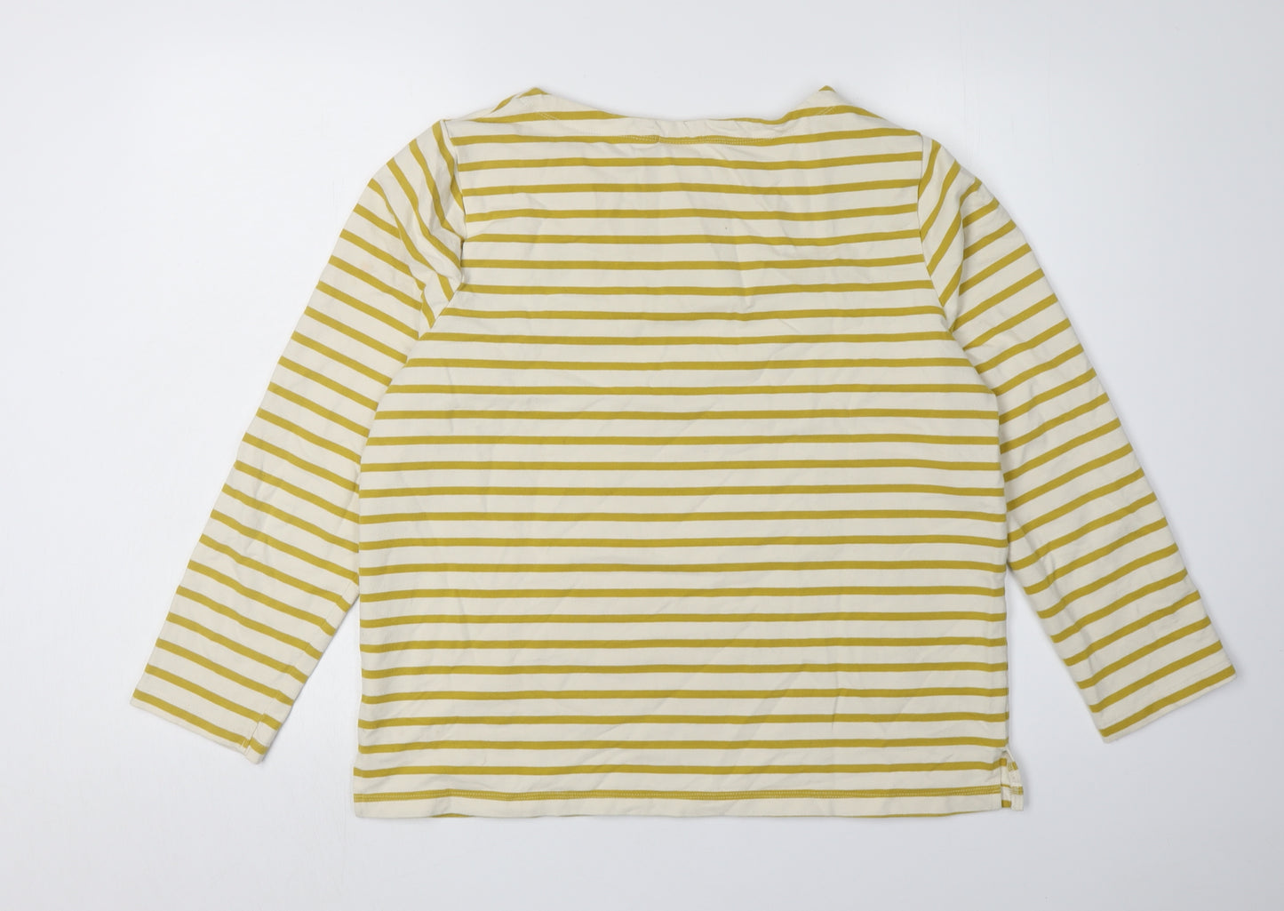 Joanie Women's Yellow Striped Dinosaur T-Shirt, M