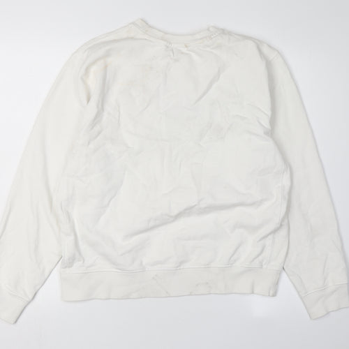 Nike Women's Ivory Sweatshirt Small, Logo Details