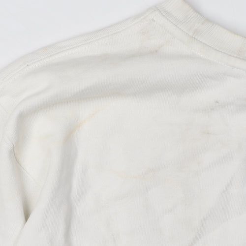 Nike Women's Ivory Sweatshirt Small, Logo Details